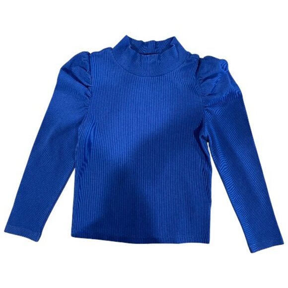 GAP Girls Toddler Puff Sleeve Turtleneck Size: 5T Color: Blue - Picture 1 of 2